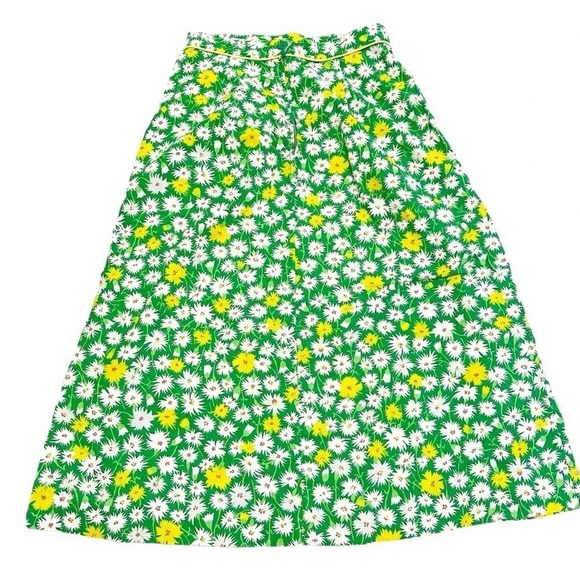 Dresses & Skirts - Vintage 1970’s Daisy Print Midi Skirt